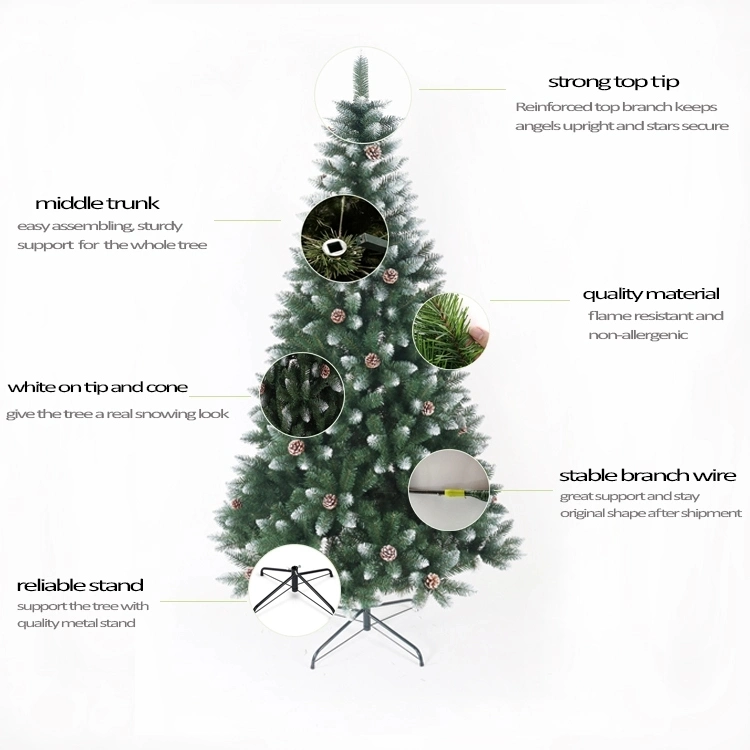 Popular 7.5 Green Slim Artificial LED Christmas Tree