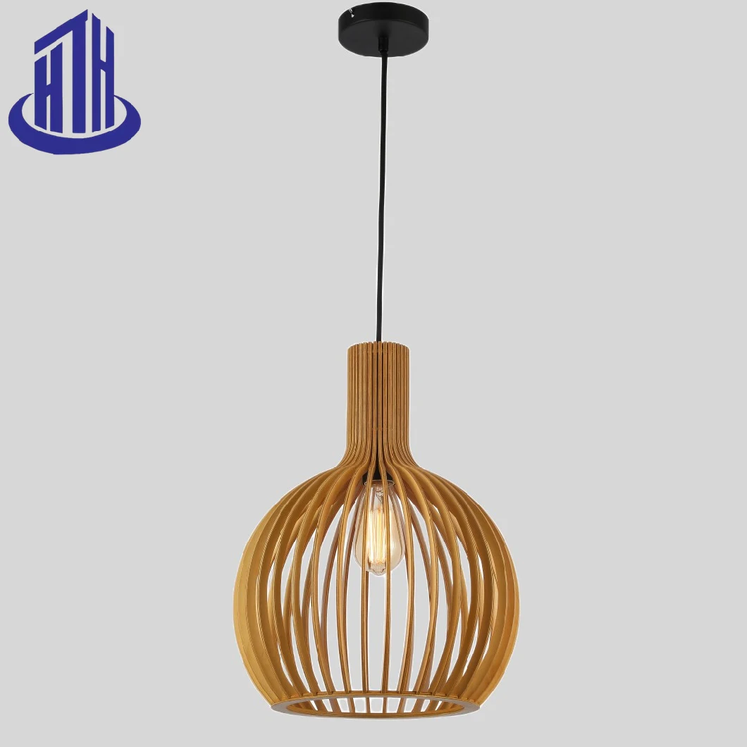 Environmental Wood Rattan Birdcage Vintage E27 Fixture Pendant Ceiling Light (667)