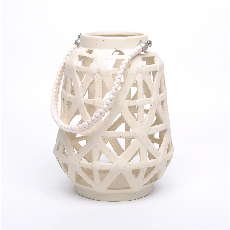 Holiday Used Tabletop Home Decor Ceramic Candle Stand Holders Candle Holder Lantern