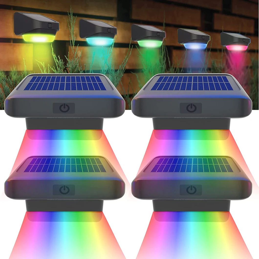 New Style Small Solar Fence Lights Outdoor Garden Light Waterproof RGB Solar Wall Lights