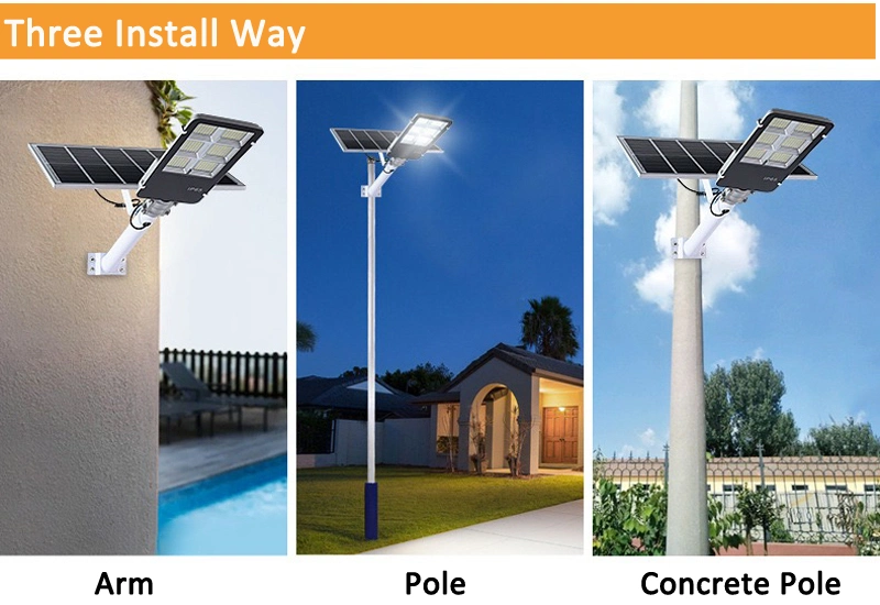 Project High Quality Energy Saving Super Brightness IP66 100W 200W 300W LED Solar Street Light